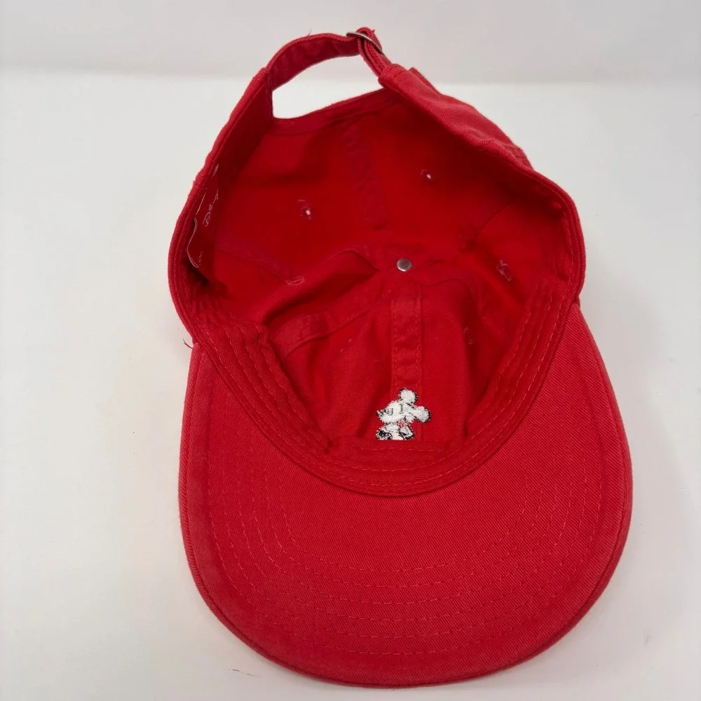 Disney Mickey Mouse Red Baseball Cap Adjustable Dad Hat Embroidered‎